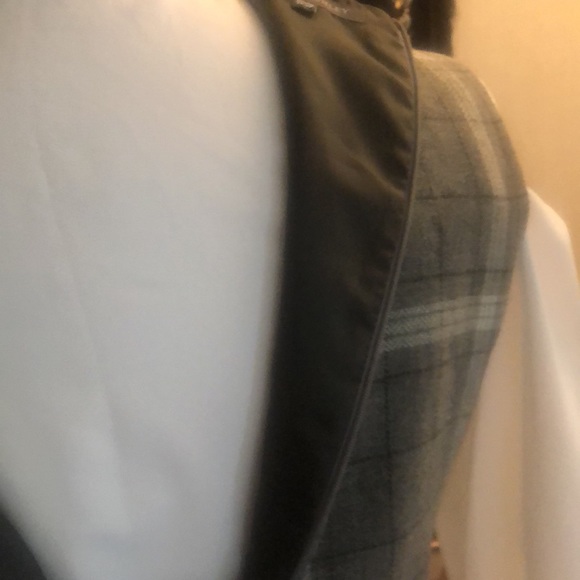 Laura Ashley retro style jumper- grey plaid, lined, size 16, 1X - Picture 6 of 7